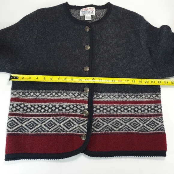 Tally Ho 100% Wool Button Front Sweater - Picture 6 of 9